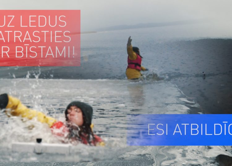 Rīgas pašvaldības policija aicina nekāpt uz ledus