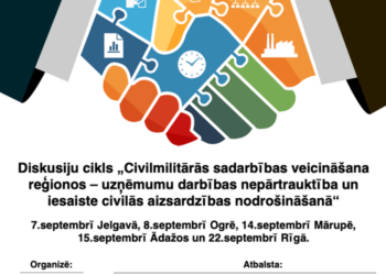 Aicina uz diskusiju ciklu “Civilmilitārās sadarbības veicināšana reģionos – uzņēmumu darbības nepārtrauktība un iesaiste civilās aizsardzības nodrošināšanā”