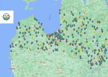 Melno punktu karte – noslīkst visā Latvijā