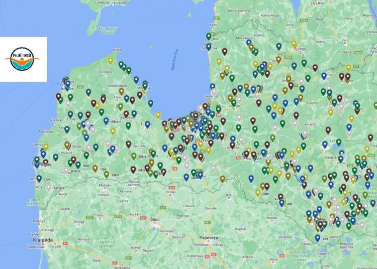Melno punktu karte – noslīkst visā Latvijā