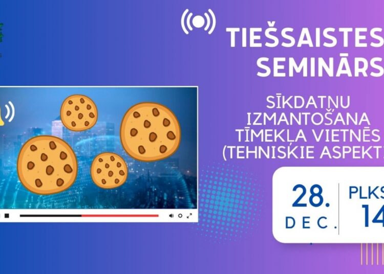 DVI aicina uz tiešsaistes semināru par sīkdatņu izmantošanu
