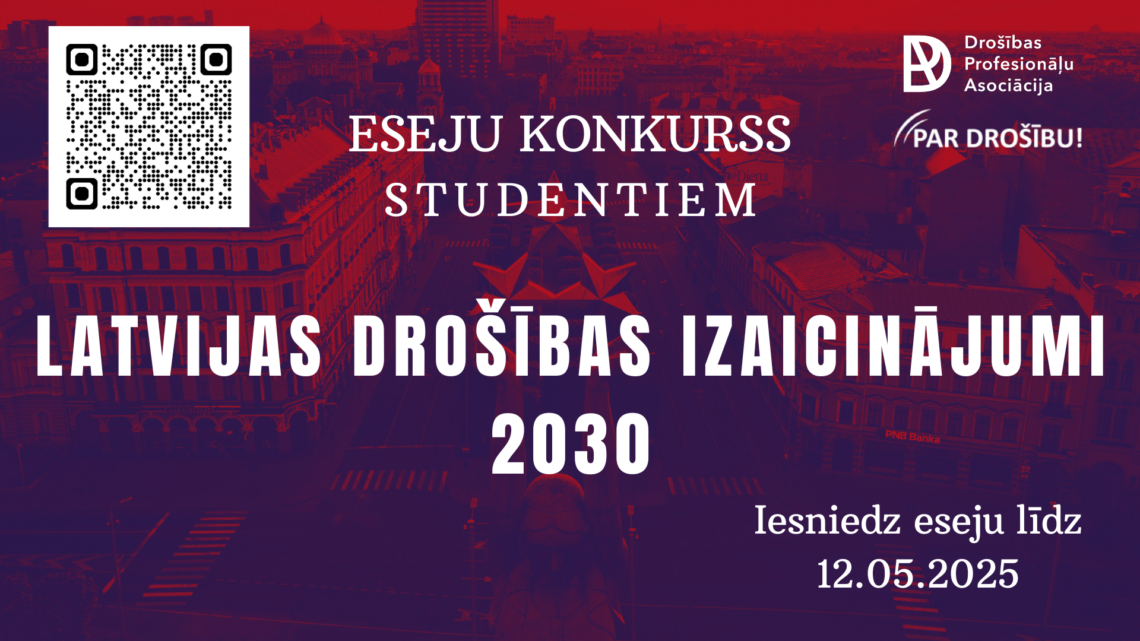 Eseju konkurss 2025 – Latvijas drošības izaicinājumi 2030 Eseju konkurss 2025 – Latvijas drošības izaicinājumi 2030