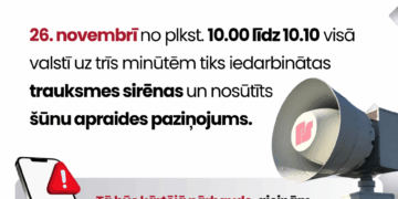 26.novembrī visā Latvijā iedarbinās trauksmes sirēnas un nosūtīs šūnu apraides paziņojumu